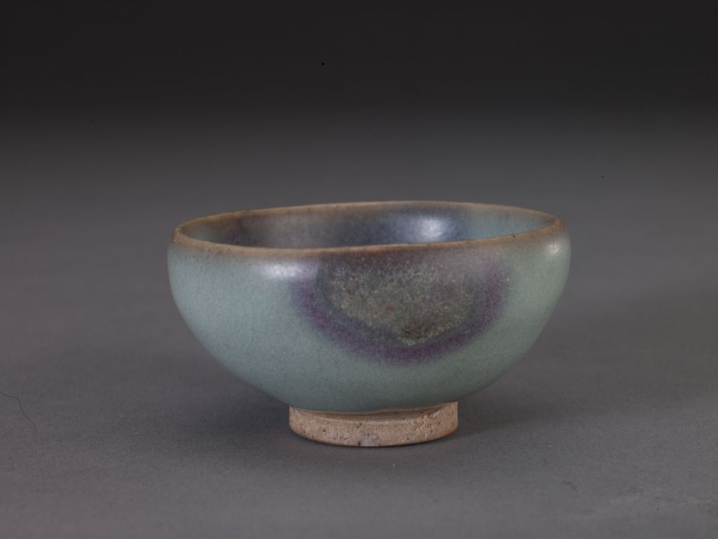 图片[1]-Jun Kiln Sky Blue Glaze Purple Red Spot Bowl-China Archive